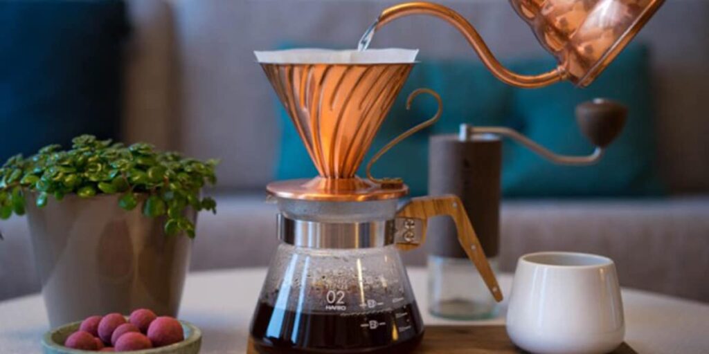 Proporção de água e café